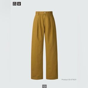 Uniqlo U high-waisted Denim Pleated Pants